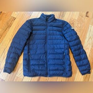 Eddie Bauer EB650 Puffer Jacket Men’s Size Small Navy Down Full Zip Lightweight